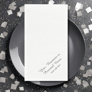 minimalist white - branded custom paper guest towels