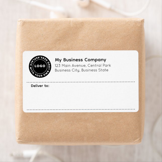 Minimalist White Business Shipping Label (Insitu)