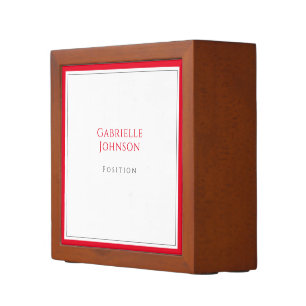 Minimalist White Cherry Red Simple Bold Elegant Desk Organizer