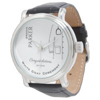 Minimalist White Coat Ceremony Congratulations Watch