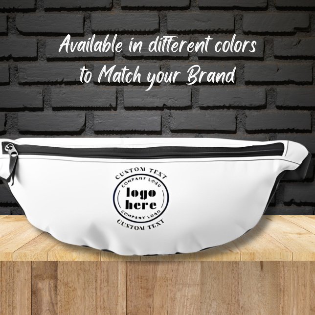 Minimalist White Company Logo Business Promotional Fanny Pack (Creator Uploaded)