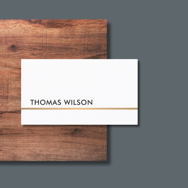 Minimalist White Copper Line Attorney Business Card (Creator Uploaded)