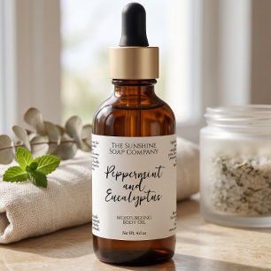 Minimalist White Cosmetics Bottle or Jar Label