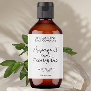 Minimalist White Cosmetics Bottle or Jar Label