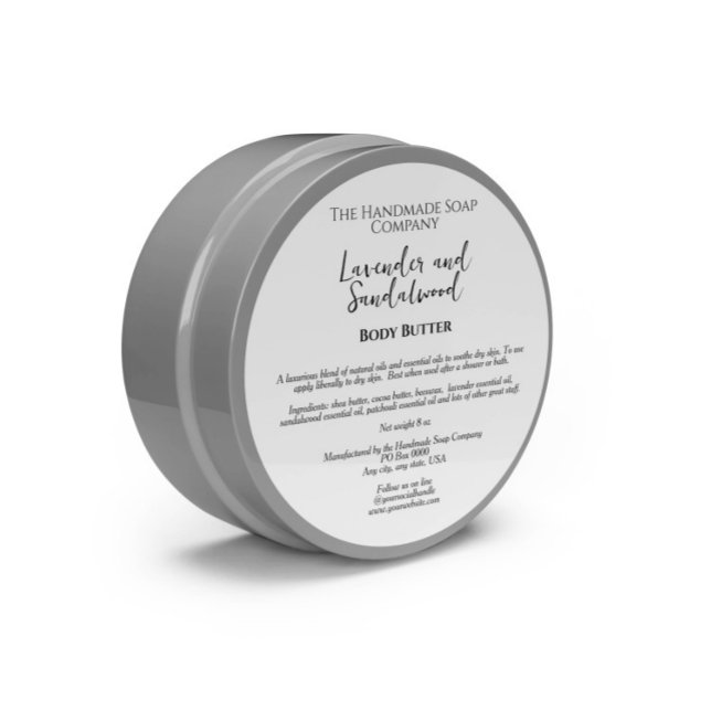 Minimalist White Cosmetics Jar Label w Ingredients (Creator Uploaded)