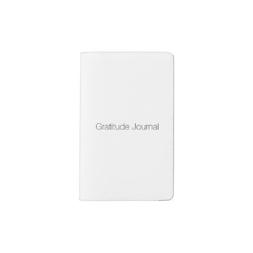 Minimalist white custom Gratitude Pocket Moleskine Notebook