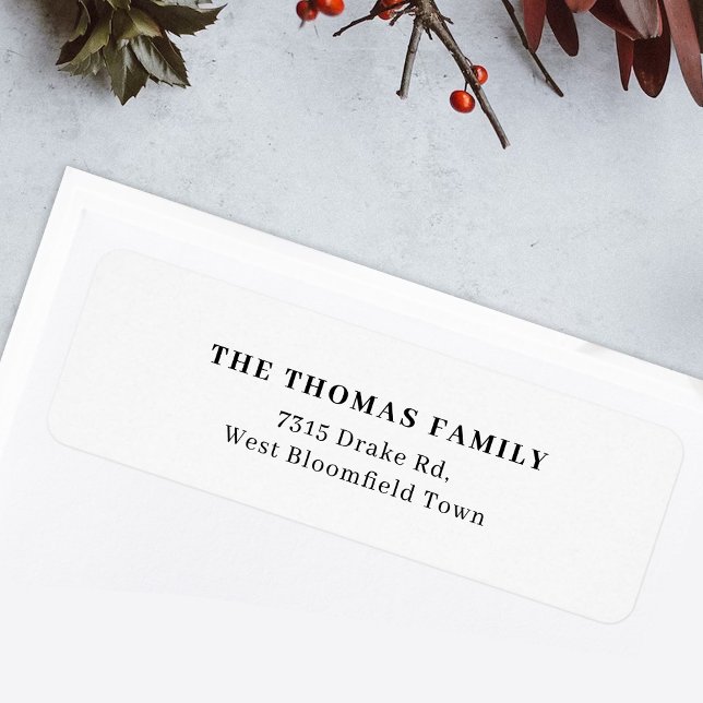 Minimalist White Elegant Clean Simple Label (Creator Uploaded)