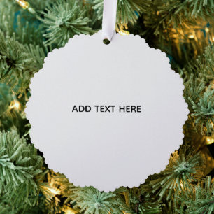 Minimalist White Elegant for Any Occasions Ornament Card