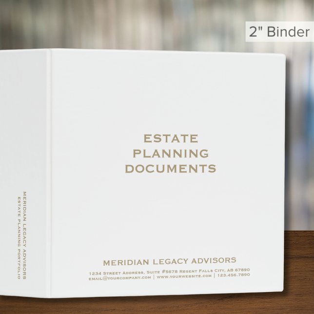 Minimalist White Estate Planning Binder 2 inch (Creator Uploaded)