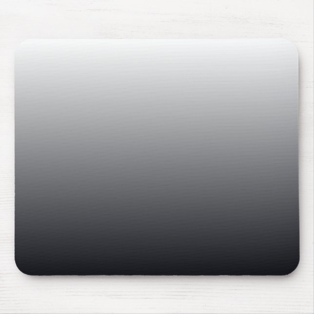 Minimalist White Grey and Black Gradient Mouse Pad (Front)