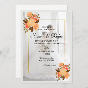 Minimalist white invitation
