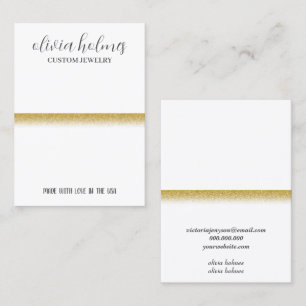 Minimalist white, jewelry business card
