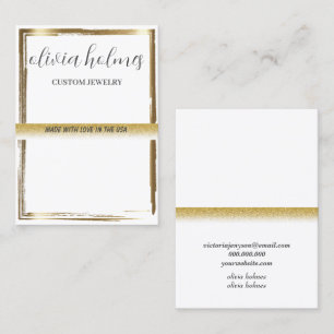 Minimalist white, jewelry business card