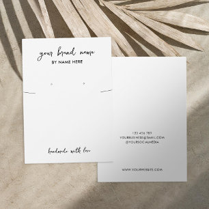 Minimalist White Jewelry Earring Display Card
