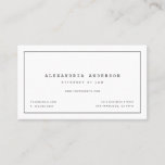 Minimalist White Lawyer Professional Business Card