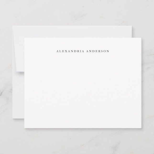 Minimalist White Lawyer Professional Note Card (Front)