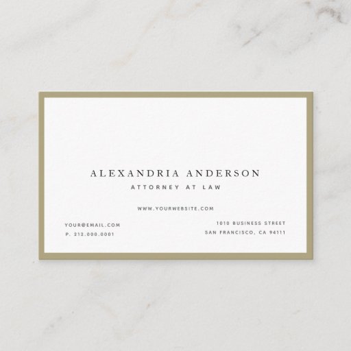 Customizable Minimalist White Lawyer Professional Oceania Business Card