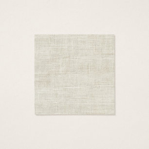 Minimalist White Linen Vintage Save Date Initials