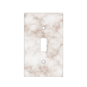 Minimalist White Marble Light Switch Covers