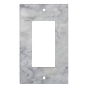 Minimalist White Marble Light Switch Covers