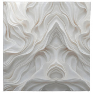 Minimalist White Marble Wave Cloth Napkins Modern