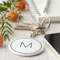 Single Initial Keychain -Mint-V