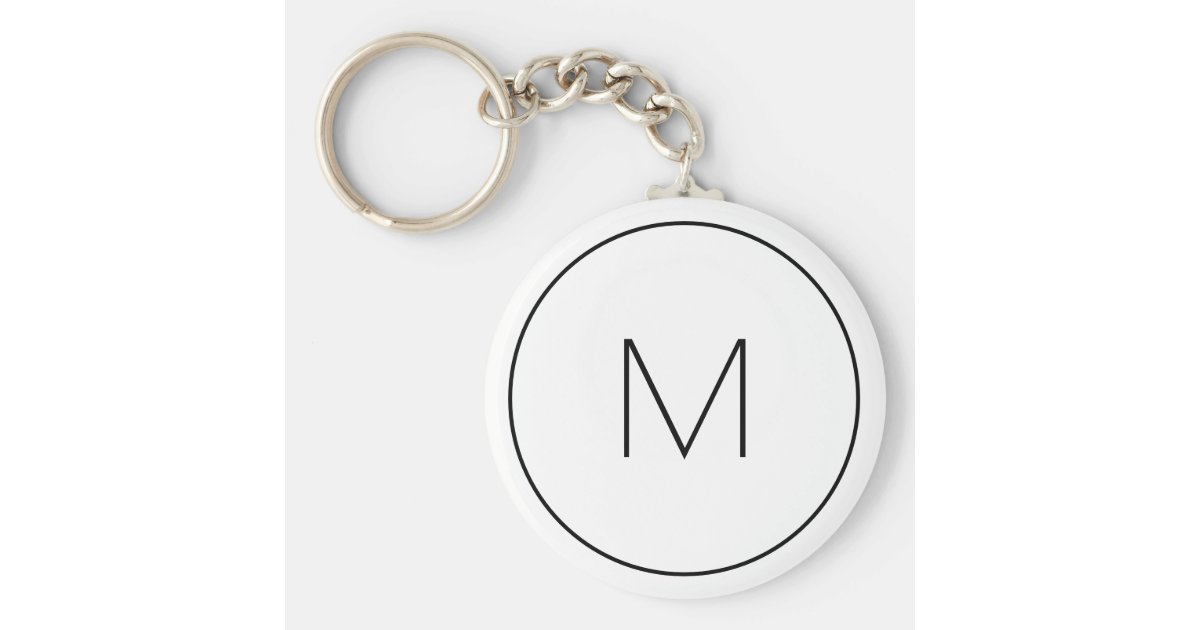 Single Initial Keychain