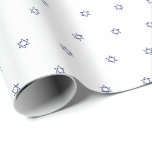 Minimalist white navy blue Star of David elegant Wrapping Paper<br><div class="desc">Minimalist white and navy blue Star of David pattern simple modern elegant Wrapping Paper.

Navy blue Star of David,  Hebrew Magen David pattern on white background.

This wrapping paper is great for Hanukkah,  Chanukah,  bar mitzvah,  bat mitzvah,  Shabbat and Jewish Holidays.</div>