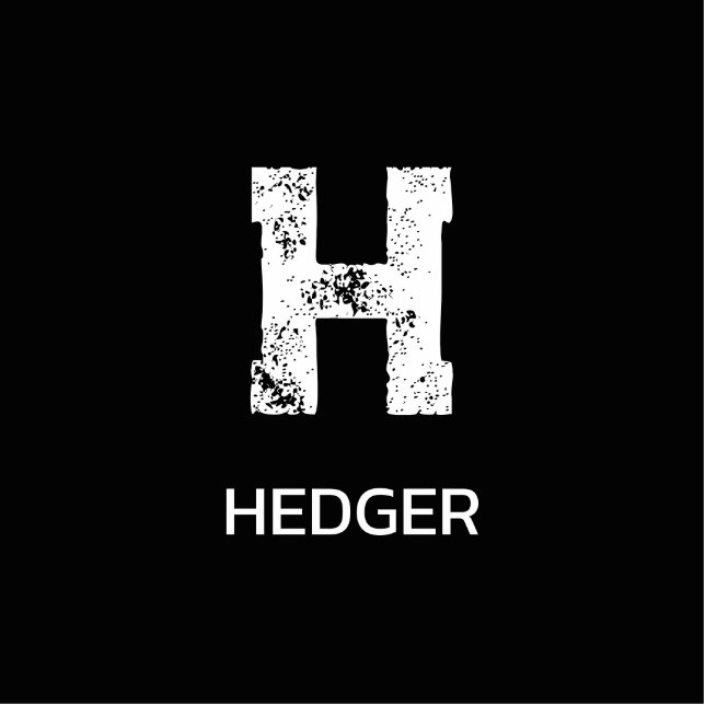 MINIMALIST WHITE ONE LETTER MONOGRAM NAME BLACK  CUTOUT (Front)