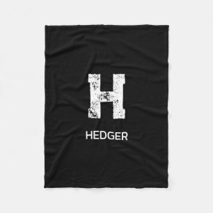MINIMALIST WHITE ONE LETTER MONOGRAM NAME BLACK FLEECE BLANKET