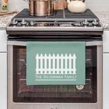 Minimalist White Picket Fence on Green Family