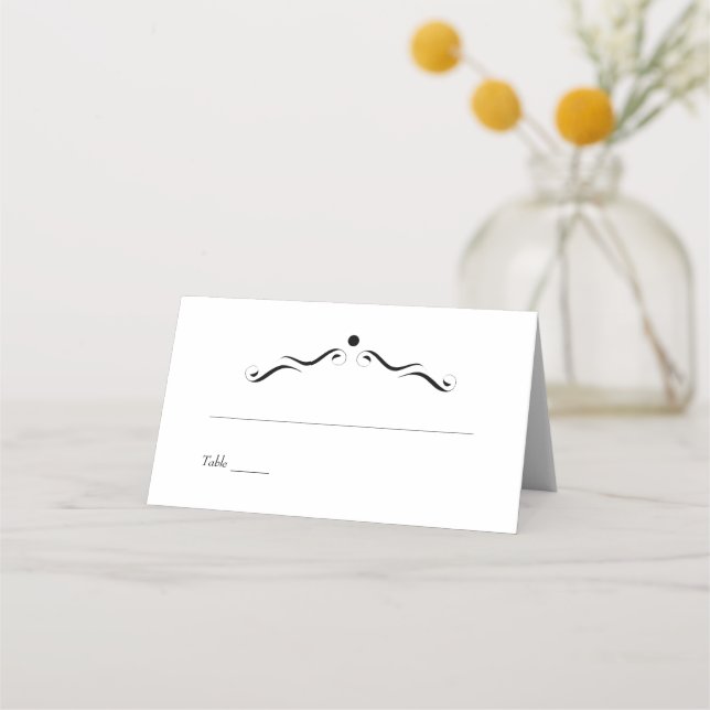 Minimalist White Place Card (Front)