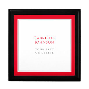 MInimalist white red elegant stylish timeless chic Gift Box