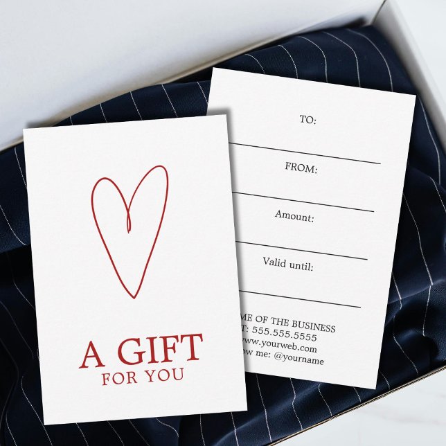 Minimalist White Red Heart Playful Warm  (Creator Uploaded)