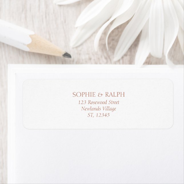 Minimalist  White Return Address Label (Insitu)