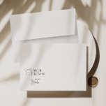 Minimalist White Return Address Wedding RSVP Envelope<br><div class="desc">Designed to coordinate with for the «Chloe» Wedding Invitation Collection. To change details,  click «Details». To move the text or change the size,  font,  or color,  click «Edit using Design Tool». View the collection link on this page to see all of the matching items in this beautiful design</div>