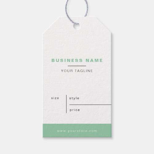 Minimalist White Sage Business Price Hang Tags