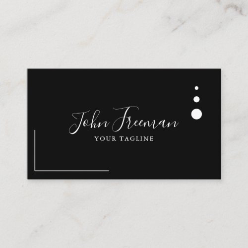 Minimalist White Script Notary Signing Agent Business Card