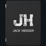 MINIMALIST WHITE TWO LETTER MONOGRAM NAME BLACK  iPad SMART COVER<br><div class="desc">THIS IS A SIMPLE,  TWO LETTER MONOGRAM DESIGN,  SUITABLE FOR EVERYONE.YOU CAN CHANGE,  RESIZE OR ADD TEXT AND COLOURS THE WAY YOU LIKE.THANK YOU.</div>