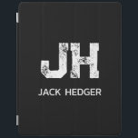 MINIMALIST WHITE TWO LETTER MONOGRAM NAME BLACK  iPad SMART COVER<br><div class="desc">THIS IS A SIMPLE,  TWO LETTER MONOGRAM DESIGN,  SUITABLE FOR EVERYONE.YOU CAN CHANGE,  RESIZE OR ADD TEXT AND COLOURS THE WAY YOU LIKE.THANK YOU.</div>