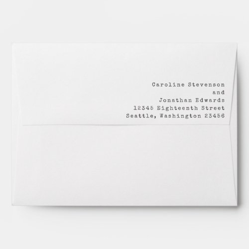 Minimalist White Typewriter Typography Address Envelope