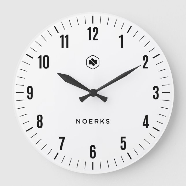 Minimalist White Wall Clock (Front)