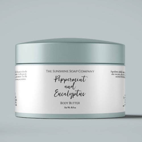Minimalist White Waterproof  Cosmetics Jar Label