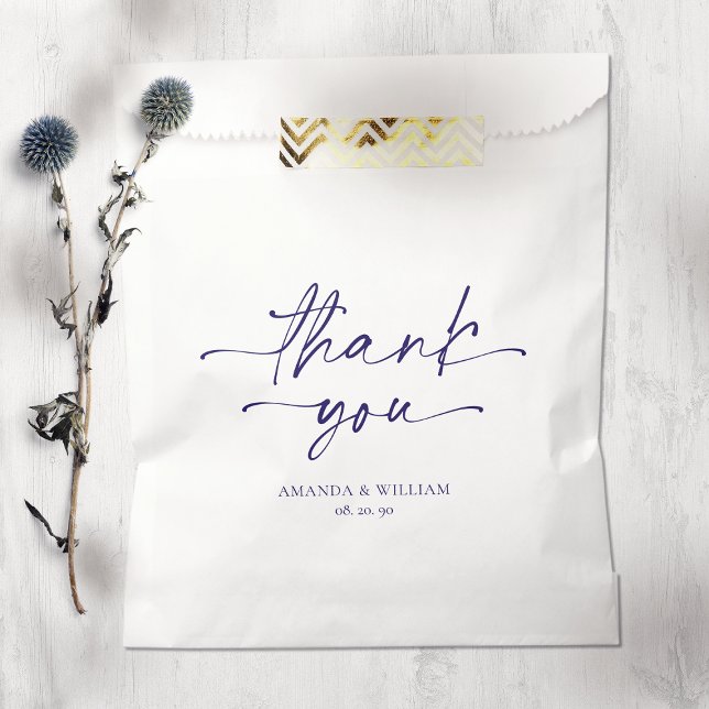 Minimalist White Wedding Favor Bag (Creator Uploaded)