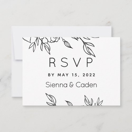 Minimalist White Wedding Mail_In RSVP Card