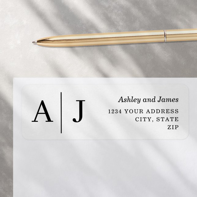 Minimalist White Wedding Return Address Label (Creator Uploaded)