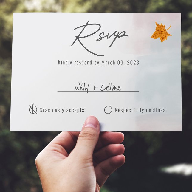 Minimalist White Wedding RSVP Card Template (Creator Uploaded)