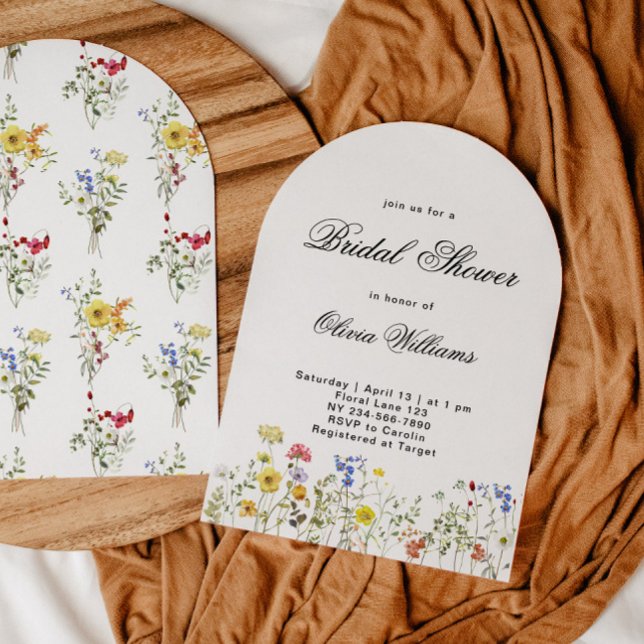 Minimalist Wildflower Bridal Shower Invitation (Creator Uploaded)