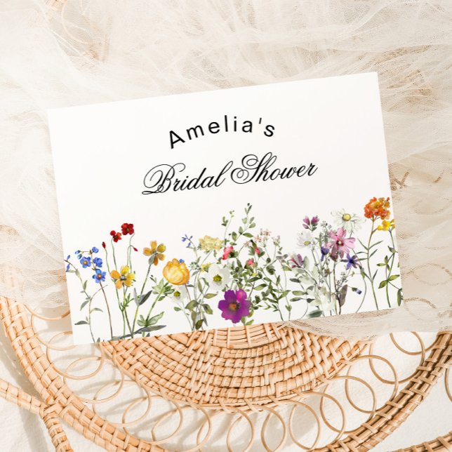 Minimalist Wildflower Bridal Shower Thank You Card (Creator Uploaded)