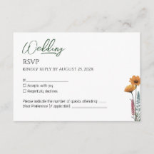 Minimalist Wildflower Micro Wedding RSVP